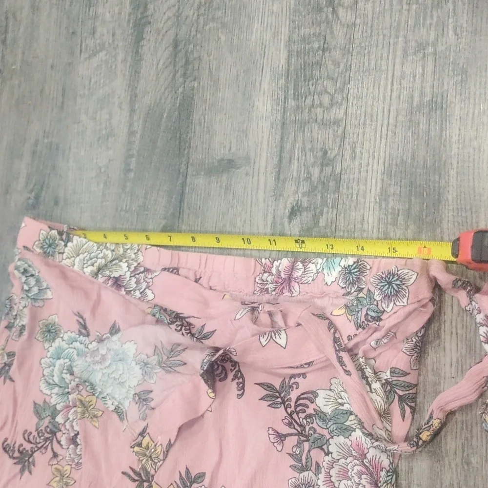 Xhilaration Asymmetrical Pink Floral Skirt